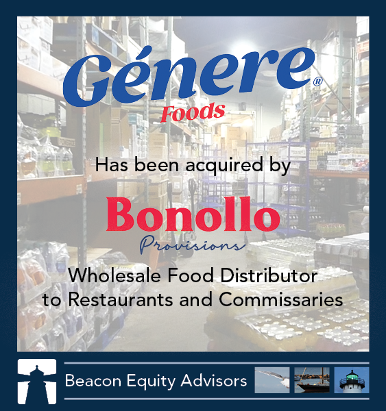 Genere Foods has been acquired by Bonollo Provisions, wholesale food distributor to restaurants and commissaries.